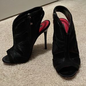 Charles Jourdan Leather and Fur Shoes